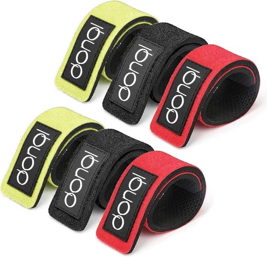 Verstelbare C-straps voor Vissers - 6 Stuks Elastische Touwen voor Vissershengels, Ideaal voor Spinning en Zeevissen (3 Kleuren)