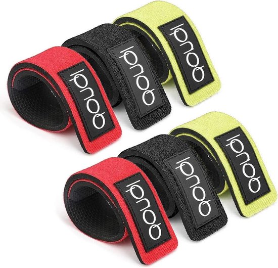 Verstelbare C-straps voor Visspullen - 6 Stuks Elastische Touwen voor Vissers - Ideaal voor Hengels en Vistransport (3 Kleuren)