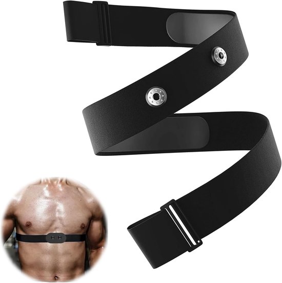 Verstelbare Elastische Borstband voor ANT, Geschikt voor Polar H1 H10 H9 H7 en Garmin, Comfortabele Vervangingsriem voor Sport en Activiteiten