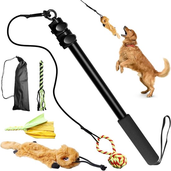 Verstelbare hondenhengel voor actieve honden - Professionele speeltjes voor kleine en middelgrote honden met vervangbare touwtjes en optimale lengte