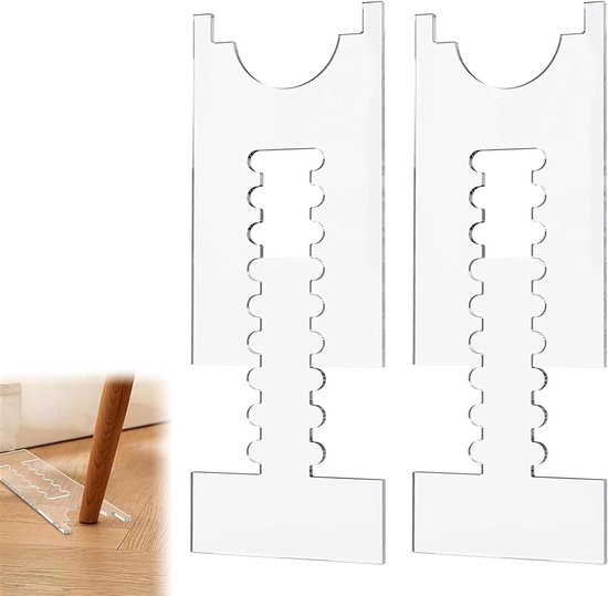 Verstelbare meubelafstandhouders voor wandbescherming, 2 stuks acryl bankstoppers (17-28 cm), veilig voor meubels, stopcontacten en brandbeveiliging