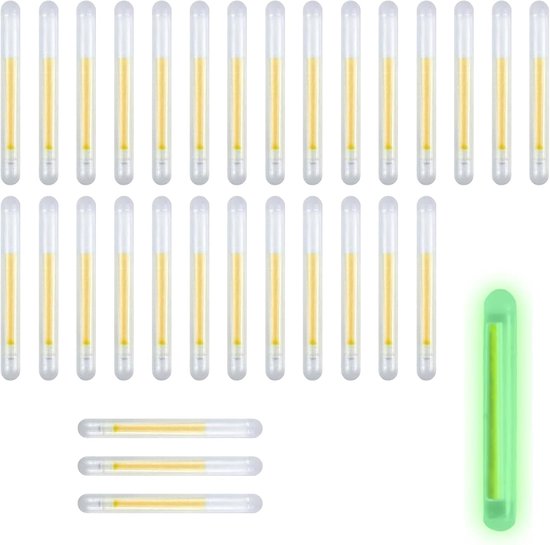 Verstelbare Verlichting voor Hengels, Glowsticks voor Vissen, 30 Verlichtingsstaven voor Nachtvissen, Mini Hengellichten, Groene Verlichtingsstaven voor Vissers
