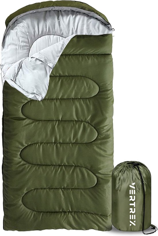 Vertrex Tri-Season Adventure Mummy Slaapzak - Slaapzakken Volwassenen - Kamperen - Groen van Vertrex