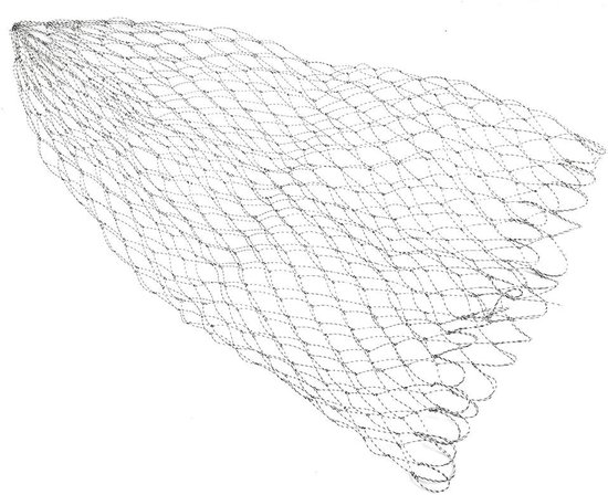 Vervangend Schepnet - Vislandingsnet - Vissen Vangen - Dubbel Gevlochten - Diameter 50 van Merkloos