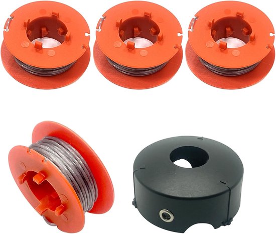 Vervangende draadspoel voor Bosch ART 23 26 30 Easytrim Combitrim Strimmer, Grastrimmer Pro-Tap automatische spoellijn 8M met F016L71088-afdekking (4 spoelen + 1 afdekking)