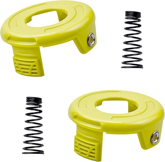 Vervangende Graskanttrimmer Spoelcover met 2 Caps en 2 Veertjes voor Diverse Modellen, Ideaal voor Tuinonderhoud en Graskanten Trimmen