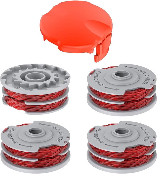 Vervangende Grastrimmer Spoelen Set van 4 - Autofeed Nylon Spoelen voor Diverse Grastrimmers, Geschikt voor Tuinonderhoud en Gras Snijden van Merkloos