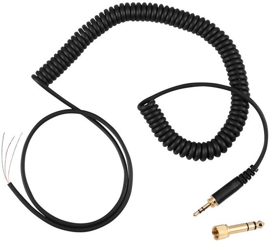 Vervangende Kabelspoel voor DT 770 en DT 990 Hoofdtelefoons - 12x9x3 cm, Flexibele Verlengkabel, Duurzaam en Lichtgewicht