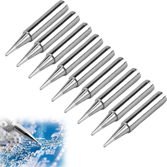 Vervangende Lötspitzen 1.2 mm - 10 Stuks Soldering Tips, Koper Kern, Hittebestendig, Loodvrij, Geschikt voor Precisiewerk van Merkloos