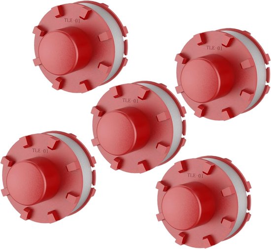 Vervangende Spoel en Draad voor Grastrimmer, 2mm Draadspoel, Geschikt voor GE-CT 36/30 LI E SOLO, AGILLO 36/255 BL, AGILLO 18/200 - 5 Stuks, Tuinaccessoires en Trimmeronderdelen