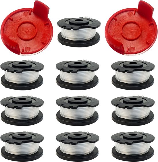 Vervangende Spoel met Graszodenlijn voor String Trimmer, Geschikt voor 0.0"-16Ft, 10+2 Stuks, Ideaal voor Tuinonderhoud en Grasmaaien