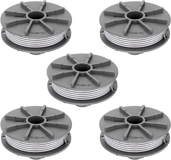 Vervangende Spoelen voor Grastrimmers - Geschikt voor Easycut, ComfortCut, PowerCut en SmallCut (5 Spoelen)