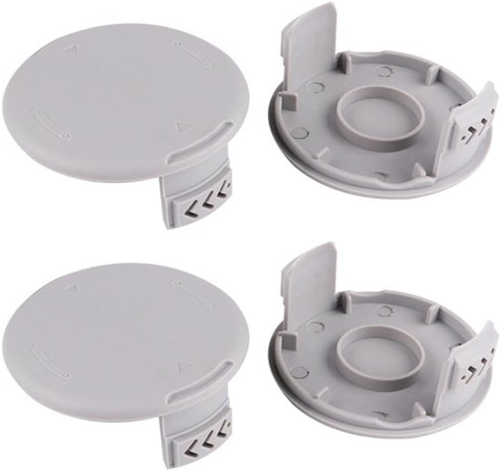 Vervangende Trimmer Spoel Caps, 4 Stuks, Geschikt voor Draadloze Trimmers, Onderdeel voor Tuinonderhoud en Tuinieren
