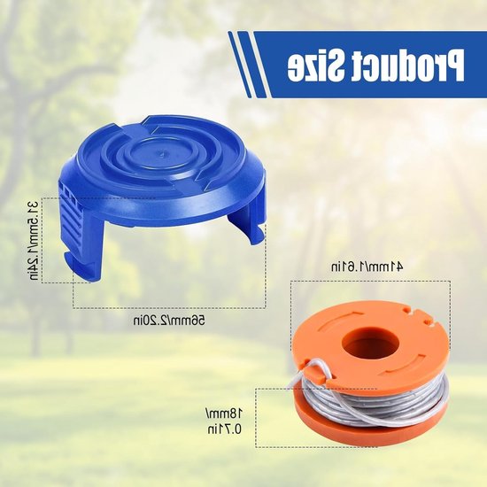 Vervangende Trimmer Spoel en Lijn voor Mac Allister MGTP18Li - 1.65mm 3m Grastrimmer Accessoires (2 stuks) met Hoge Kwaliteit en Duurzaamheid