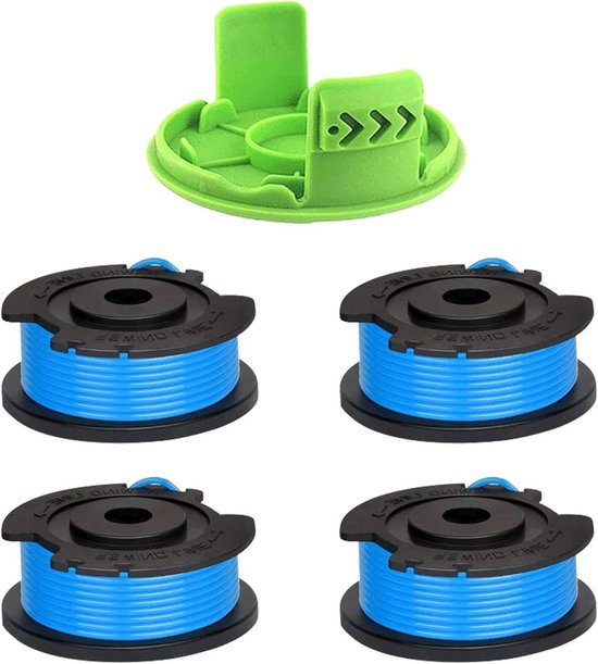 Vervangingsspoel voor grastrimmers met enkele draad van 1.65mm, ideaal voor 24V trimmers, inclusief 4+1 spoelen, perfect voor tuinonderhoud en grastrimmen