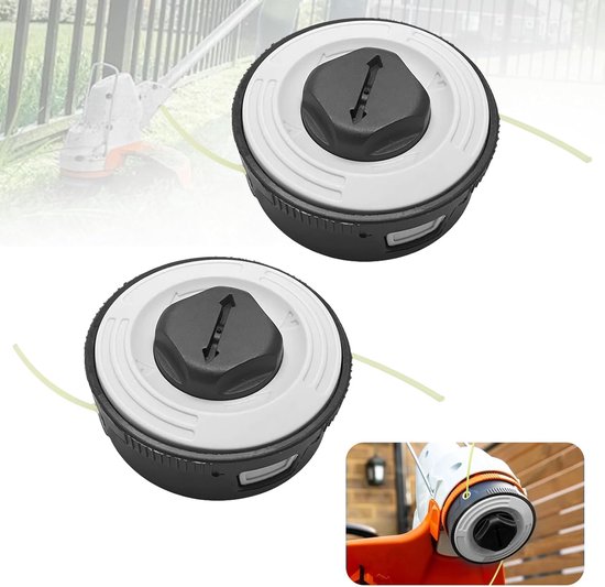 vervangkop, 2 stuks trimmer accessoires grastrimmerkop vervanging automatisch snijden C3-2 trimmerkop vervanging voor Stihl FSA 57, FSE 52, FSA57, FSE52 trimmerspoel vervangstukken