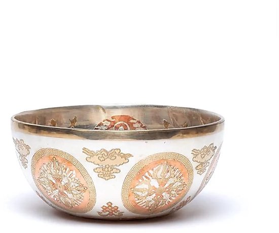 Verzilverde Klankschaal Boeddha Shakyamuni - ±20cm; ±1100-1200g - ±20cm; ±1100-1200g