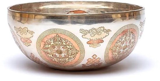 Verzilverde Klankschaal Boeddha Shakyamuni - ±23cm; ±1500-1800g - ±23cm; ±1500-1800g