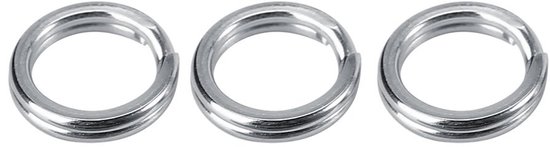 VGEBY 50pcs RVS Split Ringen voor Vissen - Duurzame Double Circle Connector van Merkloos