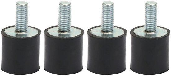 Vibratie-dempende rubberen lagers, 4 stuks, isolatoren met bouten voor schokabsorptie, geschikt voor automatische bootreels en andere toepassingen