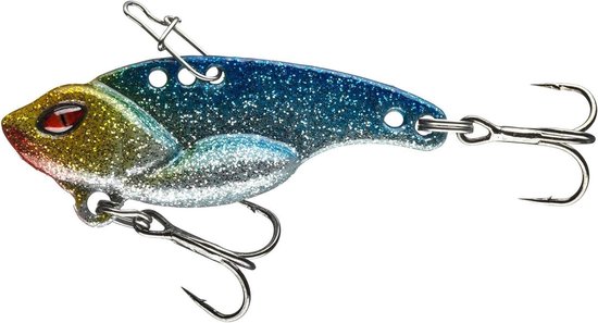 Vibration Kunstaas - Metaal Vib Lokaas - Vissen op Baars - Sterke Trillingen - 43 cm 10g - Blauw Metallic