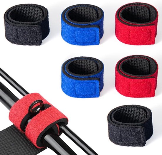 Vijf elastische banden voor hengels, badmintonrackets en golfclubs - Perfect voor sportuitrusting en accessoires