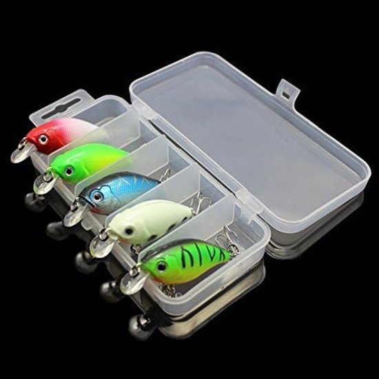 Vijf Kleuren 7.5cm Minnow CrankBaits Vis Lure - Realistische Zwembait voor Topwater Vissen, Effectieve Aas voor Zoetwatervissen en Zeevissen
