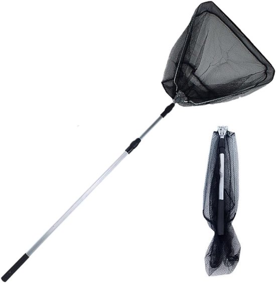 Vijverschepnet - Aluminium - Telescopische Stang - Antislip Handgreep - Voor Zwembaden en Tuinvijvers