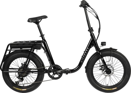 Villette Partout vouw-fatbike 10.4Ah 7sp 20 inch Glossy Black van Villette