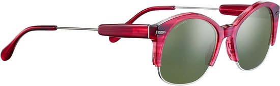 Vinita Shiny Silver Red Streaky Acetate