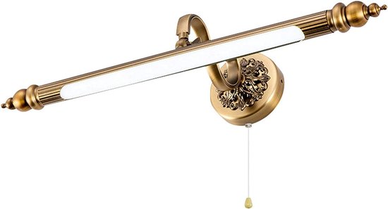 Vintage badkamerspiegellamp met schakelaar, gouden retro badwandlamp IP44 badkamerlamp 240 ° draaibare 4000K make-upspiegel wandmontage make-uplamp voor kaptafelverlichting The New