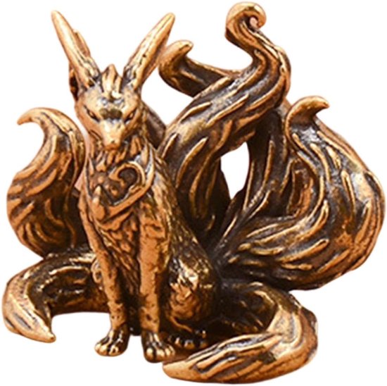 Vintage beeldje - dier standbeeld decor, retro verzamelobject sculptuur ornament, ambacht met antieke afwerking, desktop display voor kantoor thuis plank decor, mini dier standbeeld
