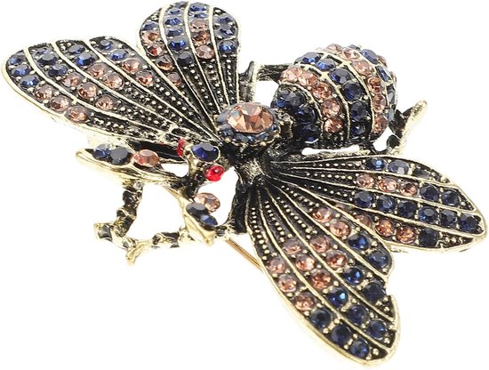 Vintage Bijen Broche Voor Dames Heren Verstelbare Rhinestone Kledingaccessoire Unisex Pin Voor Hoeden Sjaals Casual of Formele Gelegenheden