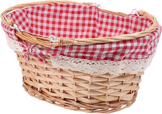 Vintage Decor Geweven Picknickmand Fruit Snacks Opbergmanden Voor Woondecoratie