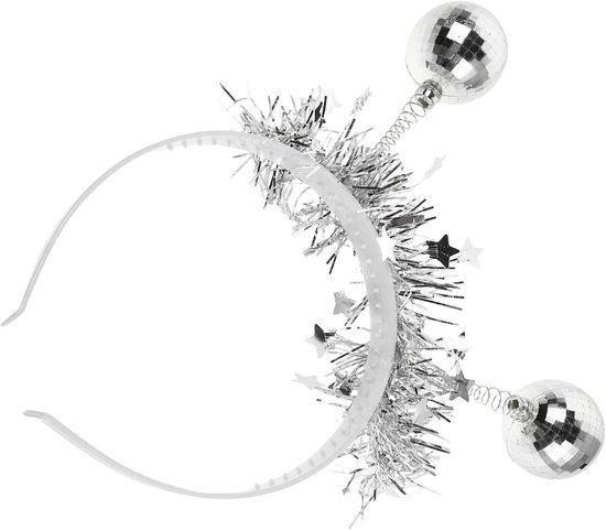Vintage Discobal Haarband Spiegelbol Partyaccessoire voor Volwassenen voor Cosplay Nachtclubs Dansfeesten Opvallend Uniek Ontwerp