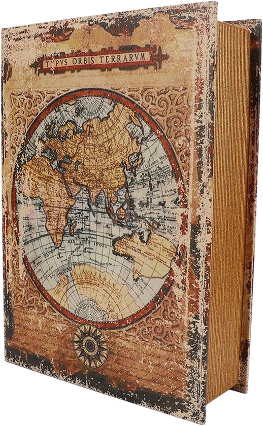 Vintage Europese Stijl Deco Boekendoos - Grote Capaciteit Antiek Kunstboek voor Plank, Thuis, Kantoor, Bar Decoratie