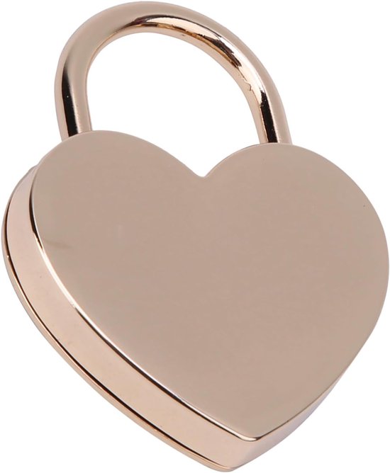 Vintage hangslot-set met sleutel, duurzame metalen knutselaccessoires voor sieradendoosje en bagage, zilver, 1 set (roségoud)