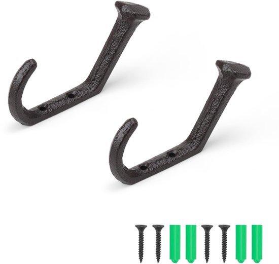 Vintage jassenhaken in mat zwart van MTTProducts