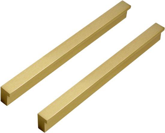 Vintage Kastgrepen Massief Messing Handvat voor Moderne Meubeldeur Ladegrepen 32mm-850mm Keukengrepen voor Kasten 2 Pack Knoppen voor Dressoirladen voor Garderobe Slaapkamer (512mm/20.2in, Bruin) (Gou