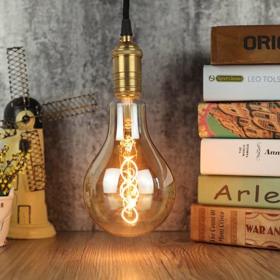 Vintage LED-lampen 4W Edison-lampen Spiraal Led-gloeidraad Decoratieve lamp Dimbaar Warm wit 2000K 240LM 220 / 240V Peervorm A110 / PS35