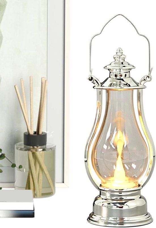 Vintage led-olielamp, werkt op batterijen