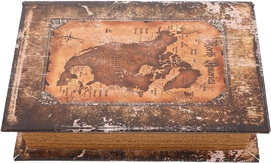 Vintage Nepboek Opbergdoos met Verborgen Vak Decoratieve Boekendoos voor Sieraden Contant Geld Realistische Decoratie voor Boekenkast Slaapkamer