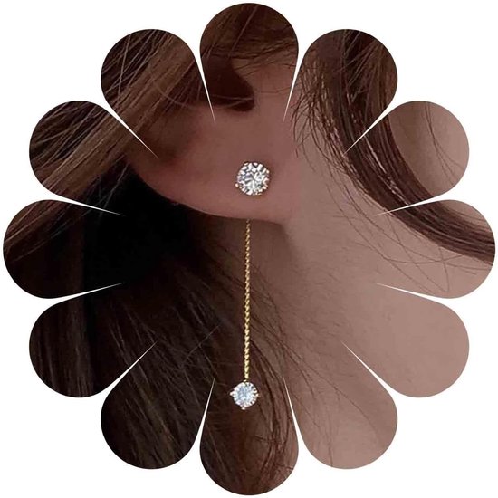 Vintage parel oorbellen gouden parels oorbellen slanke metalen ketting oorbellen lange slanke ketting kwast oorbellen sieraden voor vrouwen en meisjes (parel)