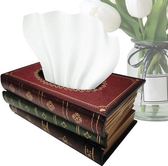 Vintage servethouder - 10,04 x 5,51 x 3,74 inch tissue-opbergkoffer