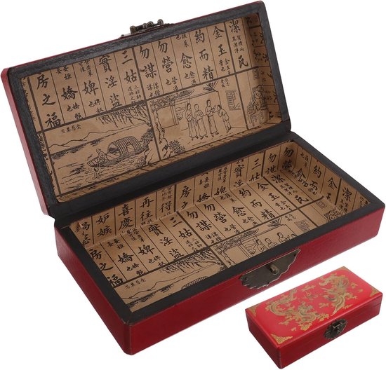 Vintage Sieradendoos Formaat Decoratieve Bewaarbox voor Ringen Oorbellen Kettingen Antiek Stijl Organizer voor Vrouwen Handgemaakt Bewaardoosje met Klassiek Design