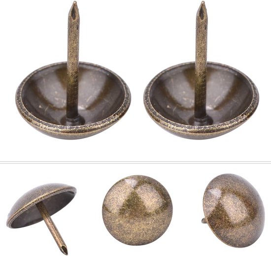 Vintage Stijl Bekleding Spijkers Kopspijkers Stud Punaise voor Interieur 50 Stuks Verdikte Hardware Onderdelen Beplating Ijzer 23x23mm Geschikt voor Houten Deuren (21 * 25mm (verdikt))