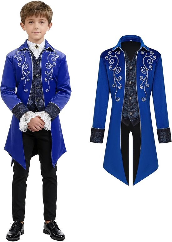 Vintage Victoriaanse gothic rock, middeleeuwse renaissance-jas, cosplay renaissance kostuum