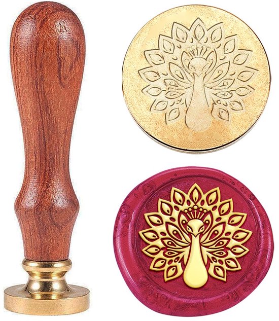 Vintage waszegelstempel met verwisselbare messing kop, 30 mm en houten handvat voor schoolstart, enveloppen, uitnodigingen, cadeauverpakkingen, terug naar school