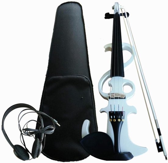 viool 4/4 Hoogwaardige elektronische viool Wit Beginner Muziekhobby's