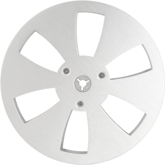 VirtuBuy- Lege Tape Reel - Aluminiumlegering - 7” Metal Take Up Reel - 6 Gat Open Reel - Geluidstape - Lege Reel Opening Machine Onderdeel - TEAC ReVox Studer - 7 Inch - Zopsc Reel to Reel Tape Stringicavi van Merkloos